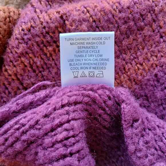 Olivia Sky Horizontal Ombre Colorblock Sweater 3X shawl collar pockets shrug - Picture 8 of 15